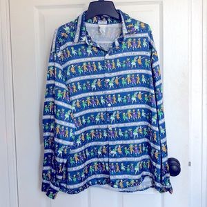 NAF NAF 80s! Paris extremely rare vintage long sleeve women blouse button shirt.